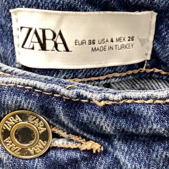 ZARA Cargo Straight Leg Jeans Size 4 - Picture 6 of 6